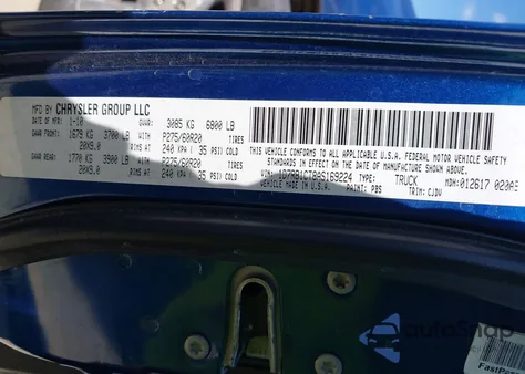 2010 Dodge Ram 1500 Slt/Sport/Trx из США, поврежденный, VIN 1D7RB1CT8AS169224